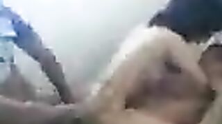 Two guys fucked young Asian in her hole, a steamy homemade scene
