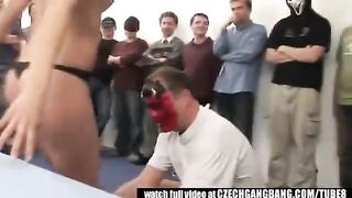 An abnormal model has a dirty mouth and does strange things