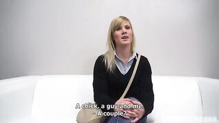 Porn casting with a beautiful 25-year-old Czech girl who loves blowing jobs