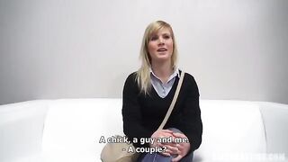 Porn casting with a beautiful 25-year-old Czech girl who loves blowing jobs