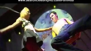 A girl is fucking in front of the camera in the club