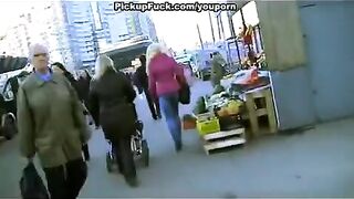 Guy arranged a sex meeting with a blonde on the street and fucked her
