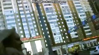 Guy arranged a sex meeting with a blonde on the street and fucked her
