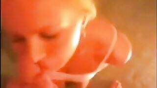 Blowjob at home with a cumshot on the face