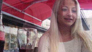 A hot blonde with natural tits in a private scene
