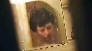 A drunken woman was fucked by a soldier in the bath, it was hot