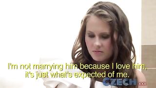 A drunken bride was fucked by a witness in lesbian sex
