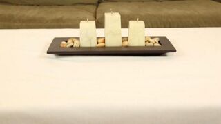 Under the table, a massage turns into a hot sex session with a client