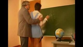 The old teacher seduced and fucked a student in this hot vid