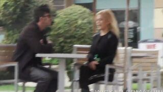A blonde girl was picked up and fucked right in the car, no hesitation