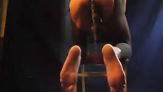 A healthy guy has sex in a cancer pose