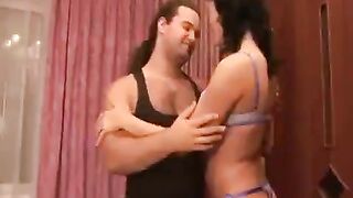 The man fucked a gymnast in unusual poses