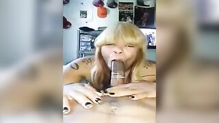 A black woman diligently worked and sometimes she had fun with a guy in a condom