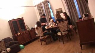 Two Russian students organized a gangbang at the party, inspired by swingers