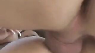 A camera is hidden under the table to shoot a girl without panties