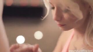 A sexy blonde girl got fucked in a studio, showcasing her skills
