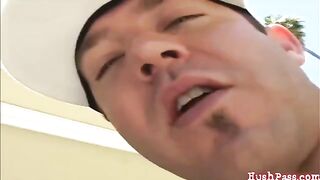 A man fucks his wife with another girl in HD