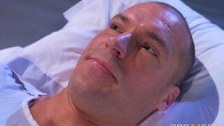 A nurse gave the patient her breast to suck in a steamy encounter