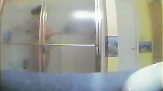 A girl took a shower not knowing there was a camera