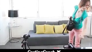 Sex casting with a young brunette woman who wants to try sex on camera