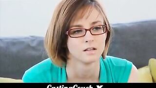 Sex casting with a young brunette woman who wants to try sex on camera