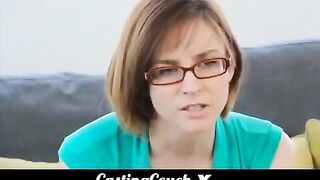 Sex casting with a young brunette woman who wants to try sex on camera