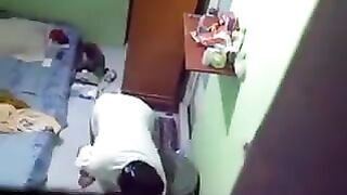 Spy cam in girl’s room of the hostel to peep