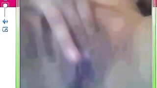 A girl showed her big pussy on the camera in the chat room