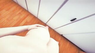 The busty mom of a Street Fighter is massaged and caressed