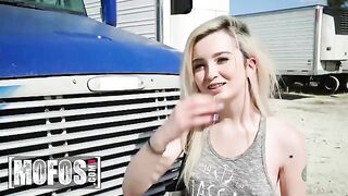 A cute girl asks Jesse Black to help her, showing her assets