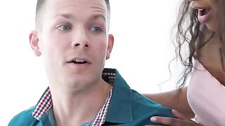 Demi Sutra takes good care of her BFF’s big boner before his date in a steamy scene