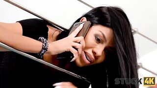Latina beauty Canela Skin stuck and nailed in a steamy STUCK4K scene