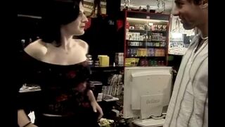 A short time affair with a girl from the shop right in the workplace