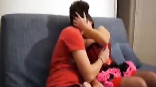 A hot sister is fucking with her bro, he filmed it all