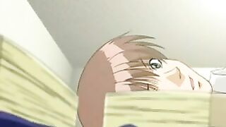 A girl with big eyes fucks passionately with a guy
