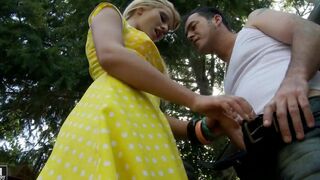 The guy fucked his girlfriend on a motorcycle in a steamy scene