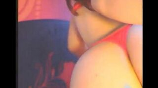 The girl has sex with a vibrator in all holes, including anal