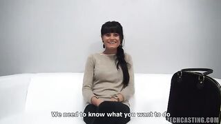 Czech casting with a young model, protected by condoms and lots of passion