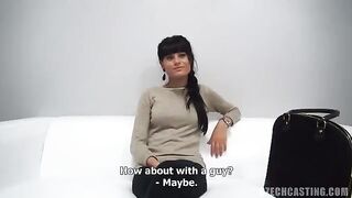Czech casting with a young model, protected by condoms and lots of passion
