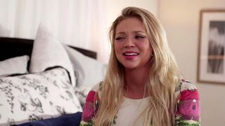 Beautiful lesbians stuck in bed and indulge in intimate pleasures