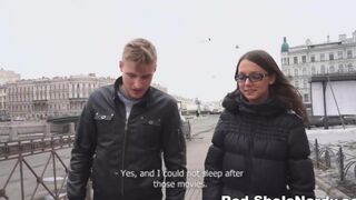 The first Russian encounters a guy and gives him a blowjob
