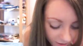 A Russian with tender breasts plays with her camera
