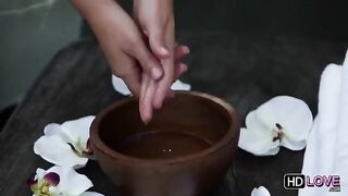 A massage turns into a erotic sex with a friend in HD