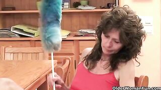 A mature woman caresses her pussy and gets a lot of pleasure