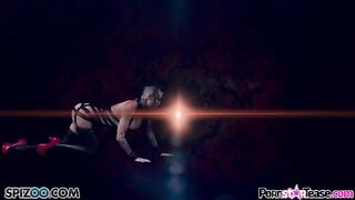 Hot tattooed slut Christy Mack wanking her pussy in a leather suit