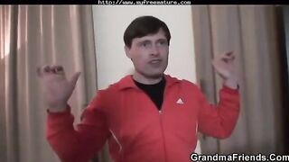 Sex of grandfather, grandson and grandmother in one hole