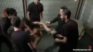 Five guys were kidnapped and mocked by a defenseless girl in a rough scene