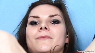 A girl came to porn casting in stockings and panties