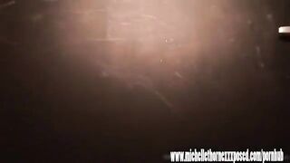 A hot woman spies on boys under her skirt made of pantyhose