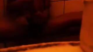 The girl washed herself in the shower and then played with herself